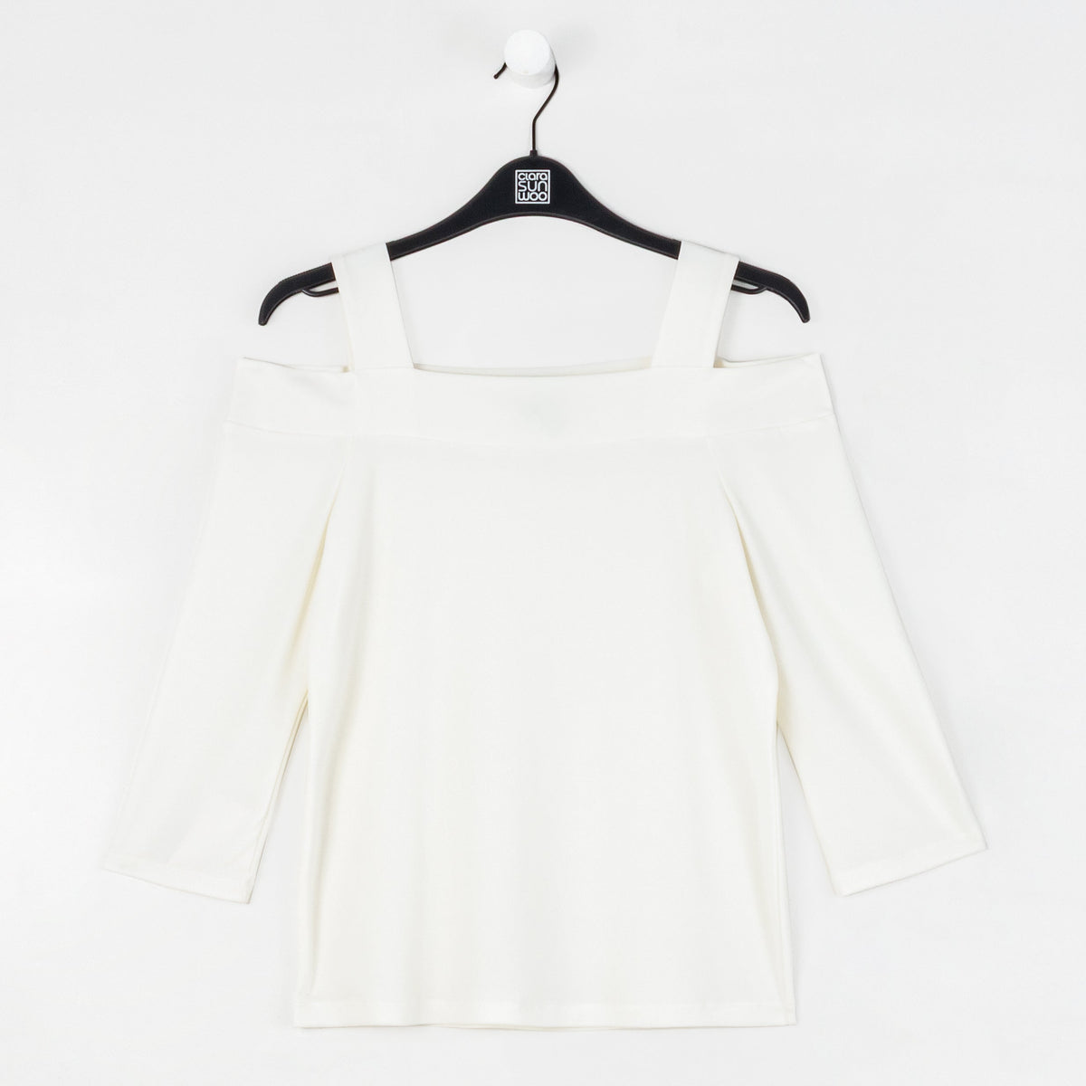 Signature Cold Shoulder Top - Ivory - Final Sale | Clara Sunwoo