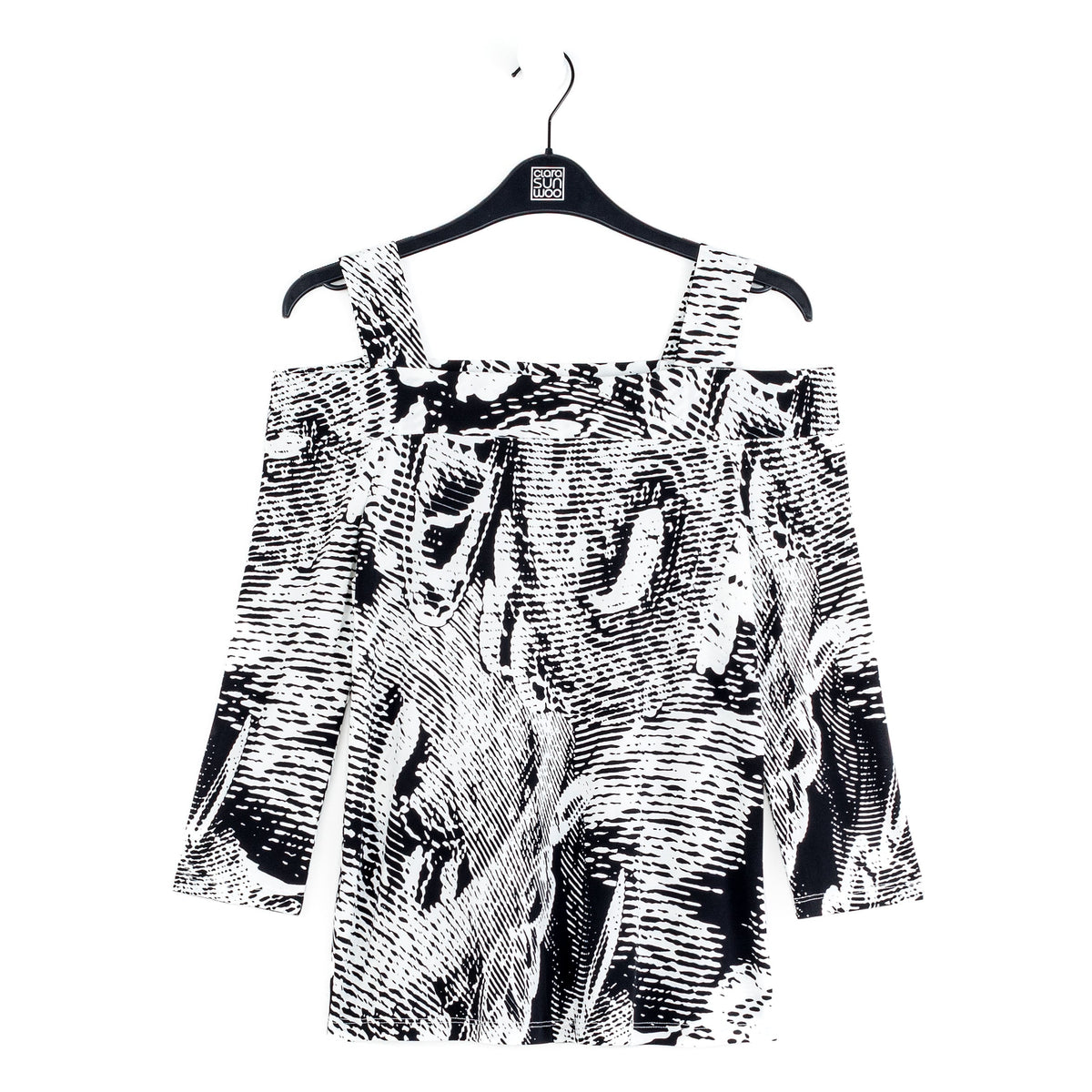 Signature Cold Shoulder Top - Abstract Etch | Clara Sunwoo