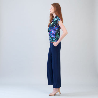 Cap Sleeve Surplice Crossover Top - Floral Dream | Clara Sunwoo