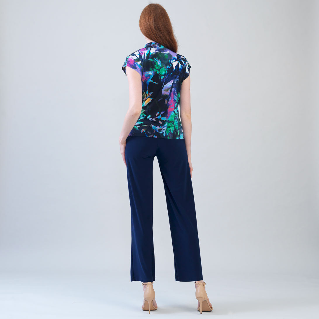 Cap Sleeve Surplice Crossover Top - Floral Dream | Clara Sunwoo