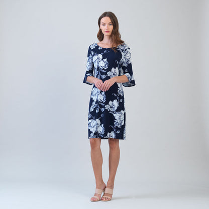 Tulip Cuff Back Tie Dress - Peony Blossom | Clara Sunwoo