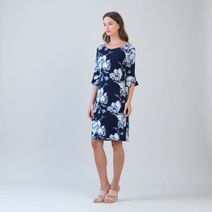 Tulip Cuff Back Tie Dress - Peony Blossom | Clara Sunwoo