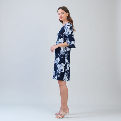 Tulip Cuff Back Tie Dress - Peony Blossom | Clara Sunwoo