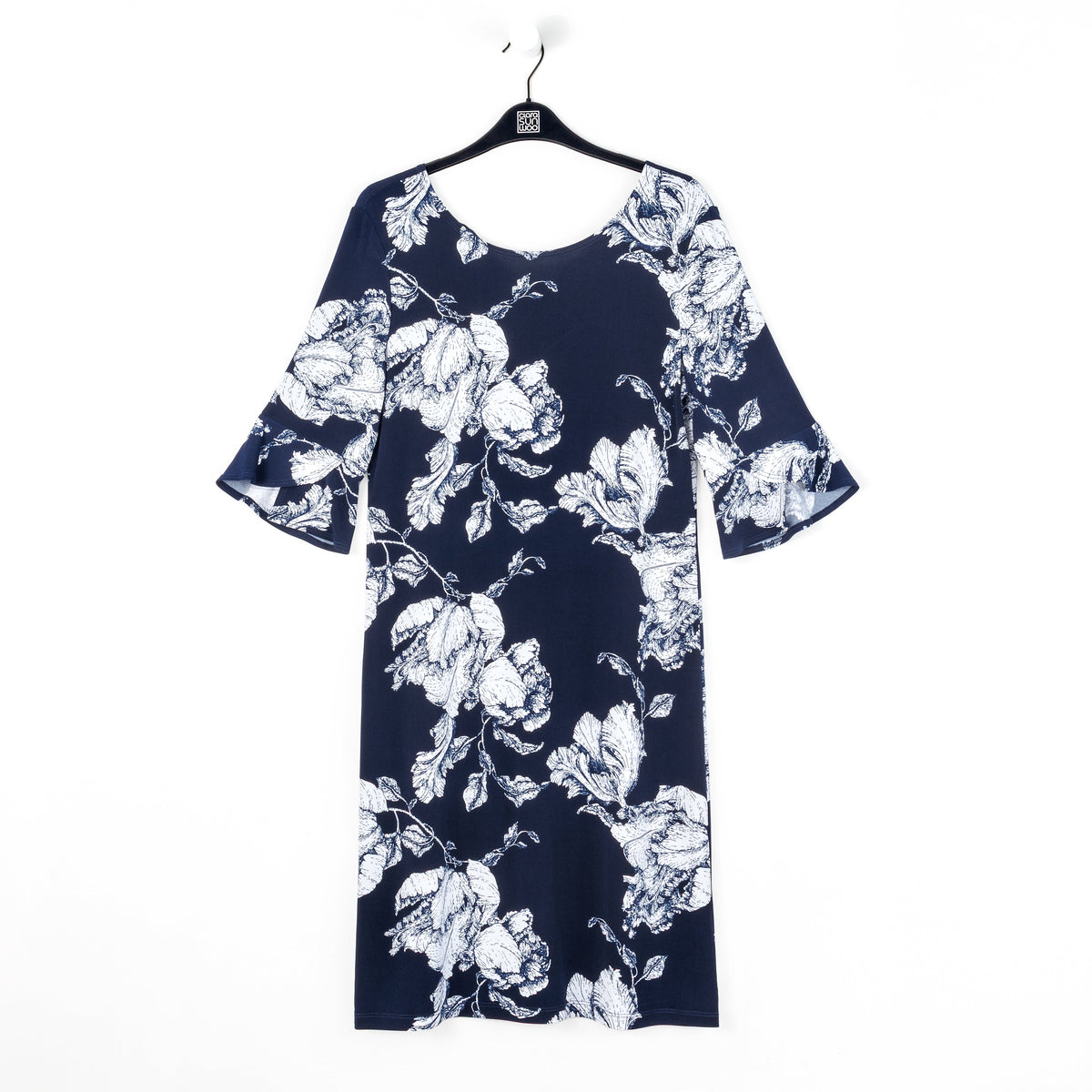 Tulip Cuff Back Tie Dress - Peony Blossom | Clara Sunwoo