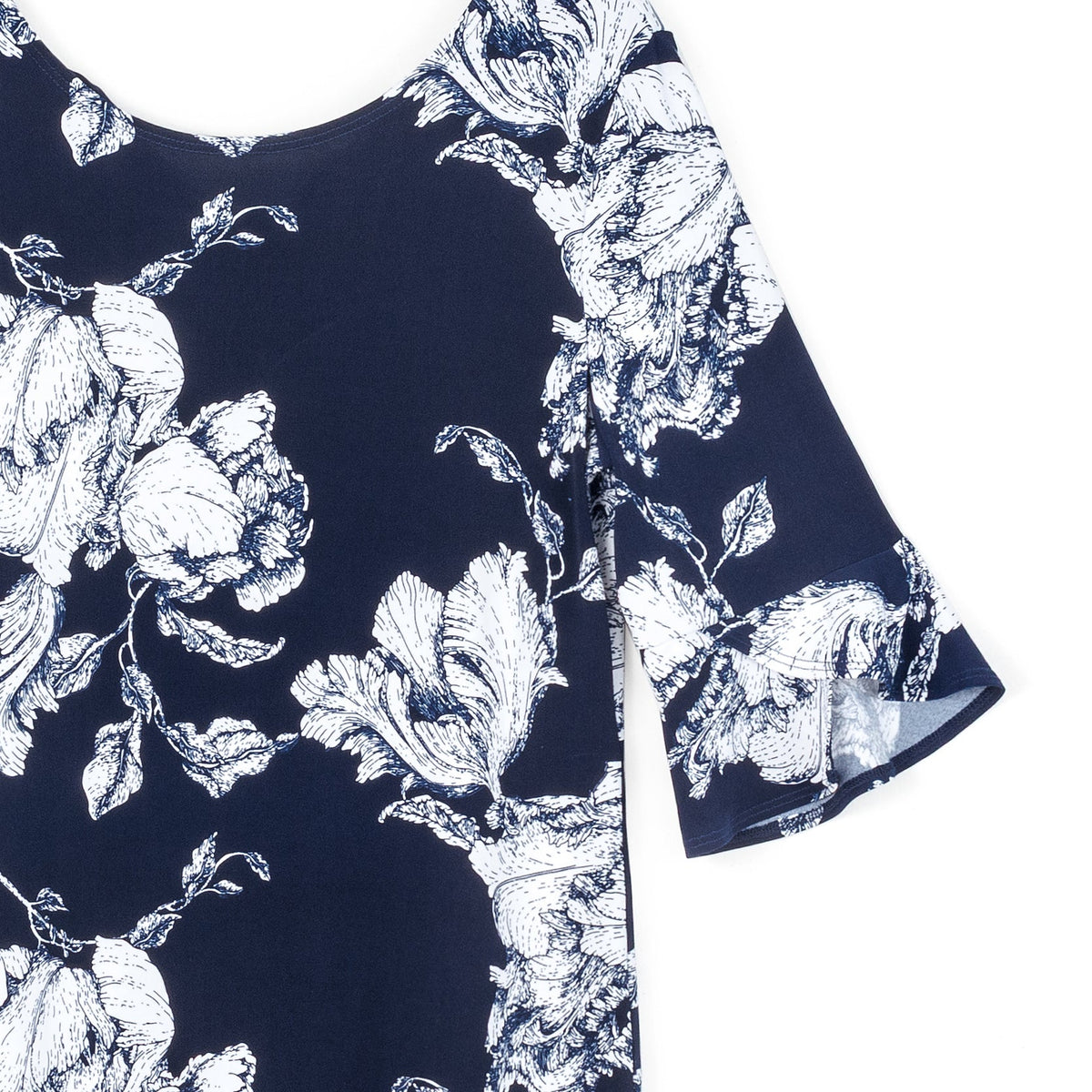 Tulip Cuff Back Tie Dress - Peony Blossom | Clara Sunwoo
