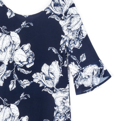 Tulip Cuff Back Tie Dress - Peony Blossom | Clara Sunwoo
