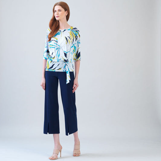 Signature Side Tie Top - Floral Leaves - Final Sale | Clara Sunwoo