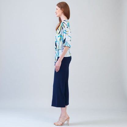 Signature Side Tie Top - Floral Leaves - Final Sale | Clara Sunwoo