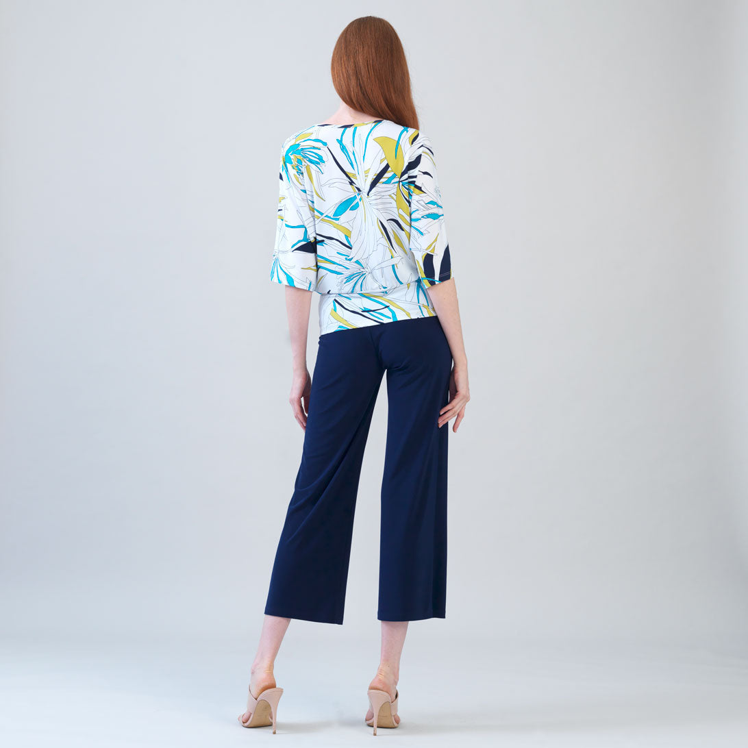 Signature Side Tie Top - Floral Leaves - Final Sale | Clara Sunwoo
