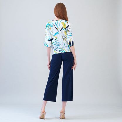 Signature Side Tie Top - Floral Leaves - Final Sale | Clara Sunwoo