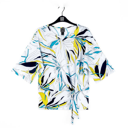 Signature Side Tie Top - Floral Leaves - Final Sale | Clara Sunwoo