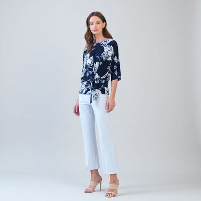 Signature Side Tie Top - Peony Blossom | Clara Sunwoo