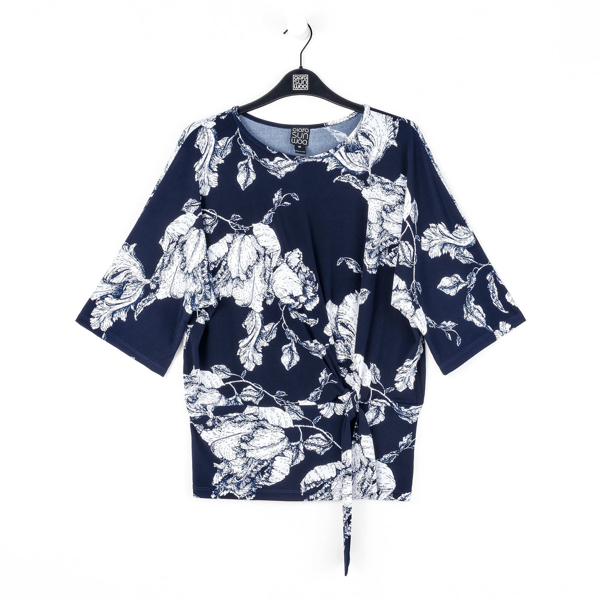Signature Side Tie Top - Peony Blossom | Clara Sunwoo
