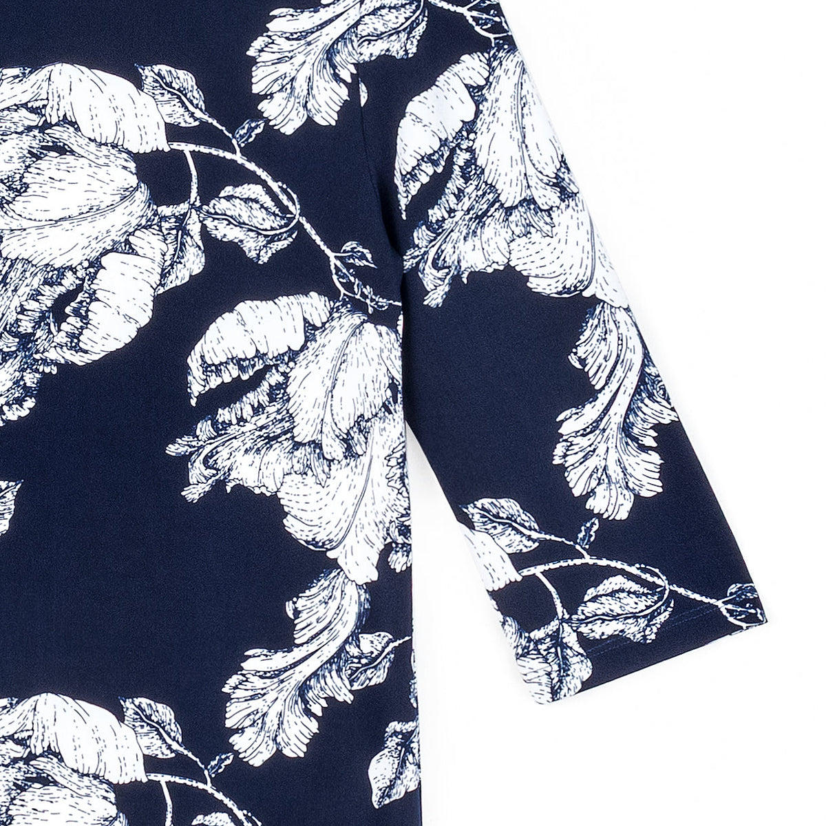 Scoop Neck Half Sleeve Top - Peony Blossom | Clara Sunwoo