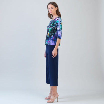 Scoop Neck Half Sleeve Top - Floral Dream - Limited Sizes | Clara Sunwoo