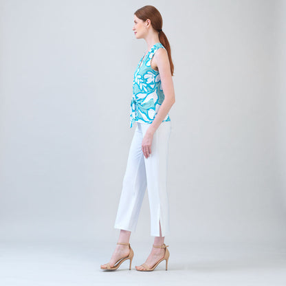 Sleeveless V-Neck Center Front Tie Top - Paradise Petal - Limited Sizes | Clara Sunwoo