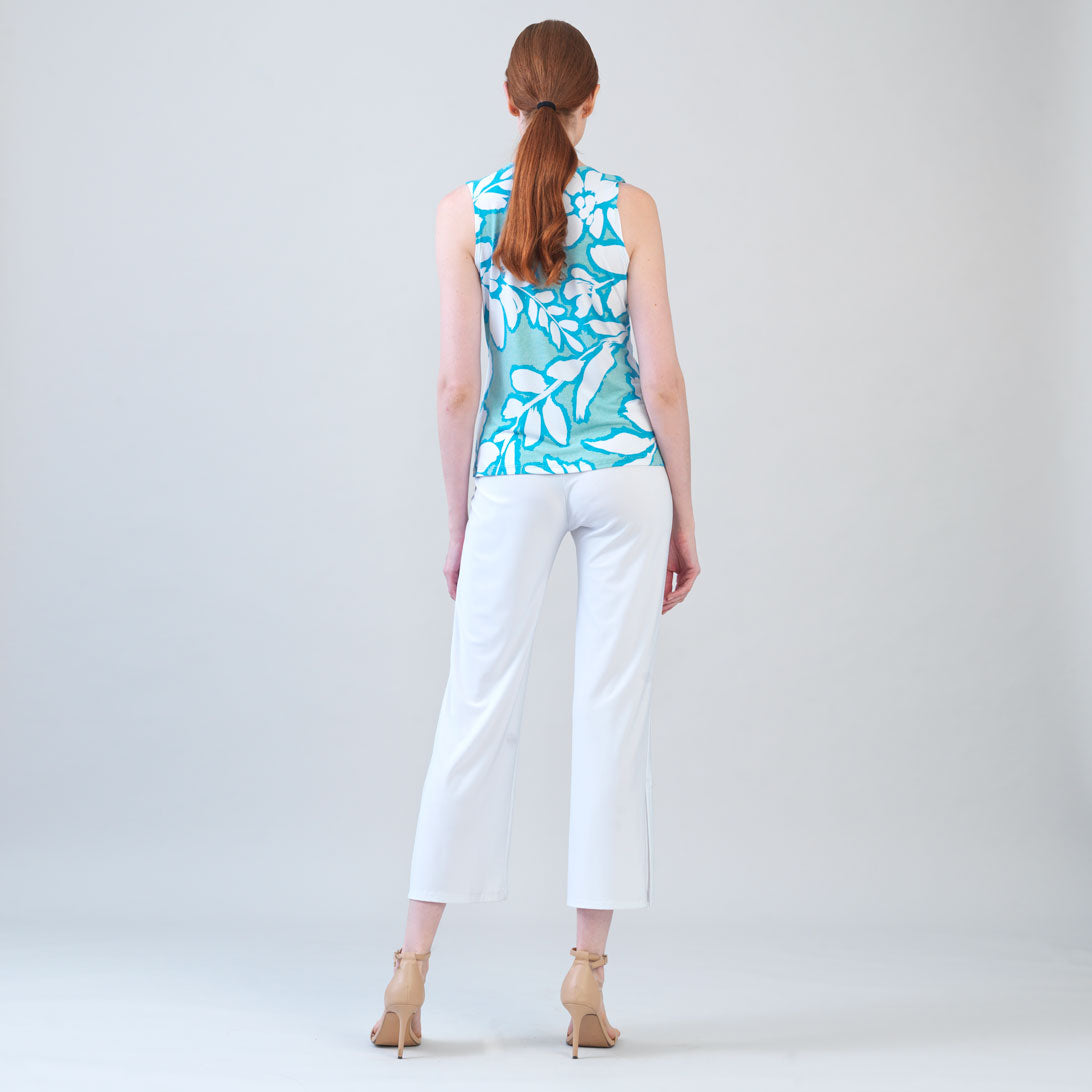 Sleeveless V-Neck Center Front Tie Top - Paradise Petal - Limited Sizes | Clara Sunwoo