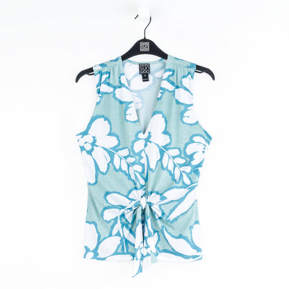 Sleeveless V-Neck Center Front Tie Top - Paradise Petal - Limited Sizes | Clara Sunwoo