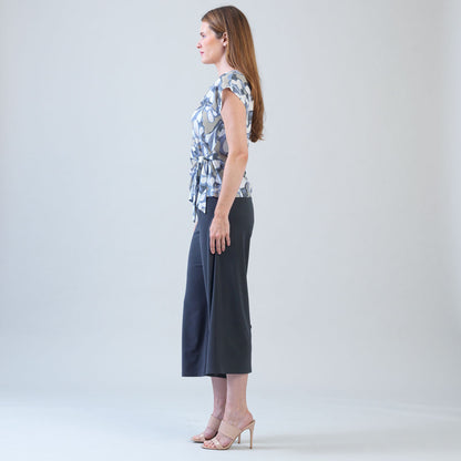 Slant Sleeve Side Tie Top - Orchid Veil - Final Sale | Clara Sunwoo