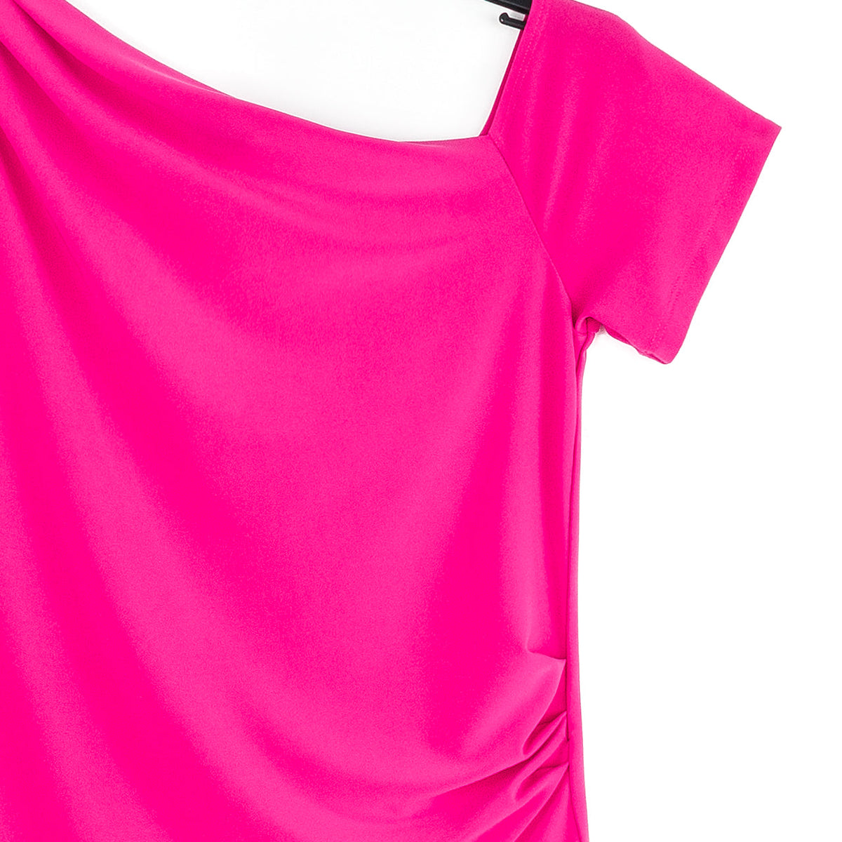 Angular Drape Neck Off Shoulder Top - Hot Pink - Final Sale | Clara Sunwoo