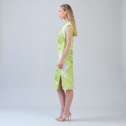 Signature Side Slit Midi Dress - Floral Citrus - Final Sale | Clara Sunwoo