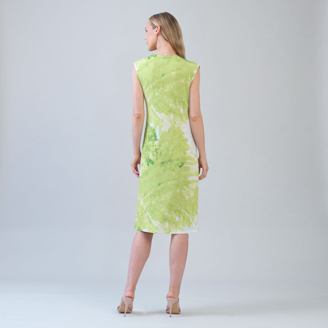 Signature Side Slit Midi Dress - Floral Citrus - Final Sale | Clara Sunwoo