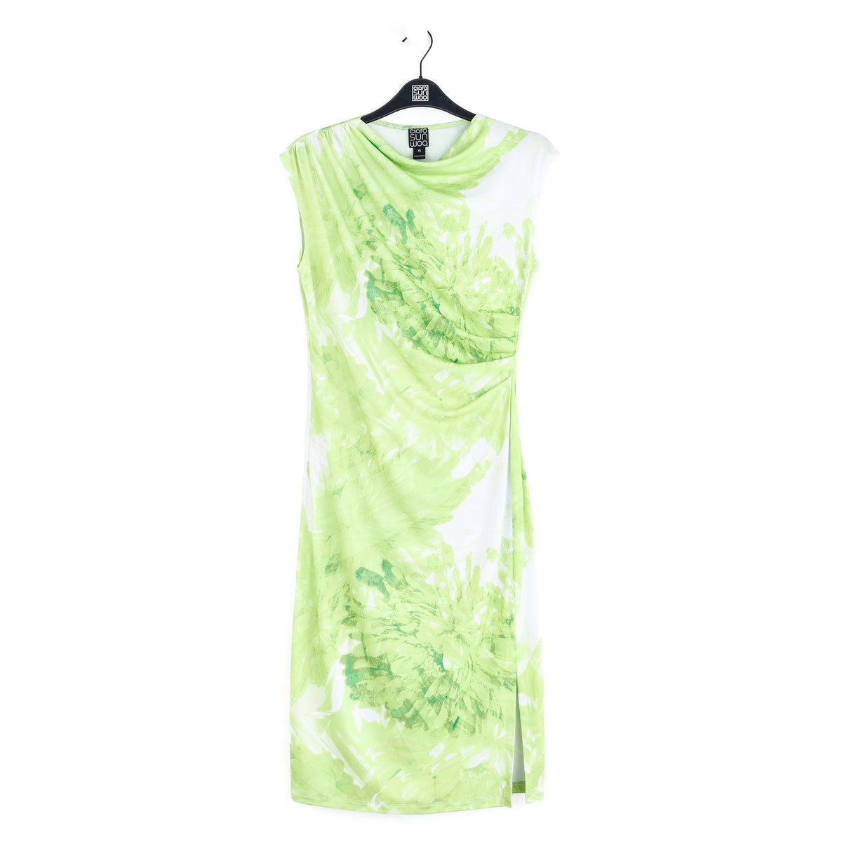 Signature Side Slit Midi Dress - Floral Citrus - Final Sale | Clara Sunwoo