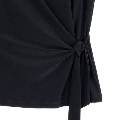 Slant Sleeve Side Tie Top - Black | Clara Sunwoo