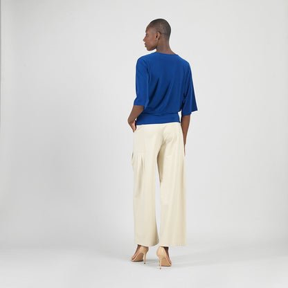 Signature Side Tie Top - Cobalt - Limited Sizes | Clara Sunwoo