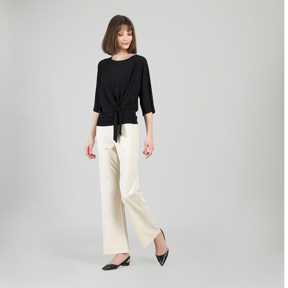 Signature Side Tie Top - Black | Clara Sunwoo