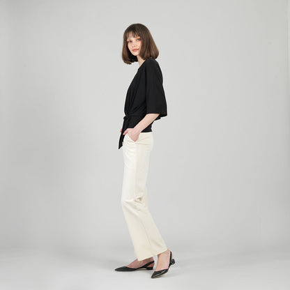 Signature Side Tie Top - Black | Clara Sunwoo