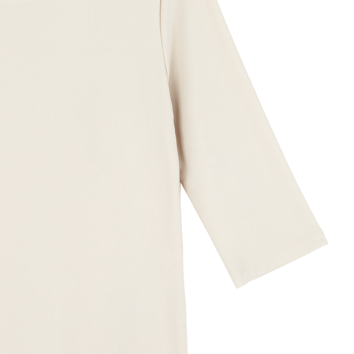 Scoop Neck Half Sleeve Top - Bone | Clara Sunwoo