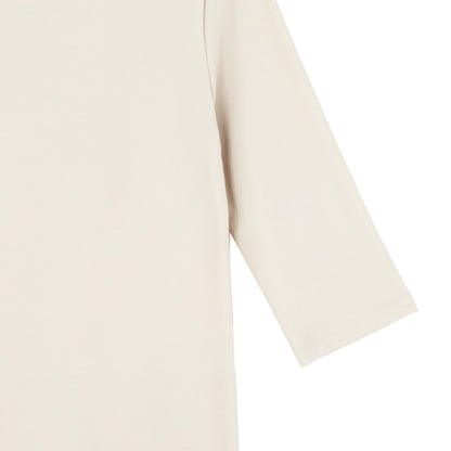 Scoop Neck Half Sleeve Top - Bone | Clara Sunwoo