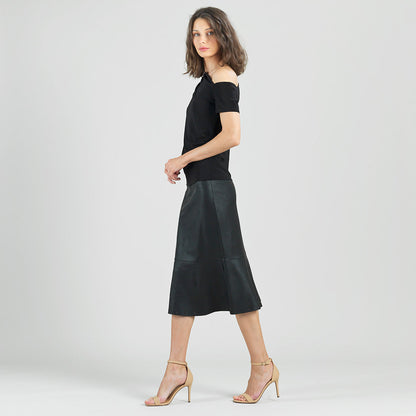 Angular Drape Neck Off Shoulder Top - Black - Limited Sizes | Clara Sunwoo