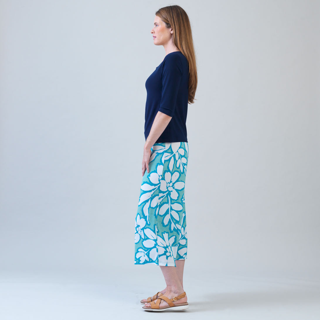 Scoop Neck Half Sleeve Top - Navy | Clara Sunwoo