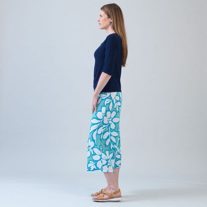 Scoop Neck Half Sleeve Top - Navy | Clara Sunwoo