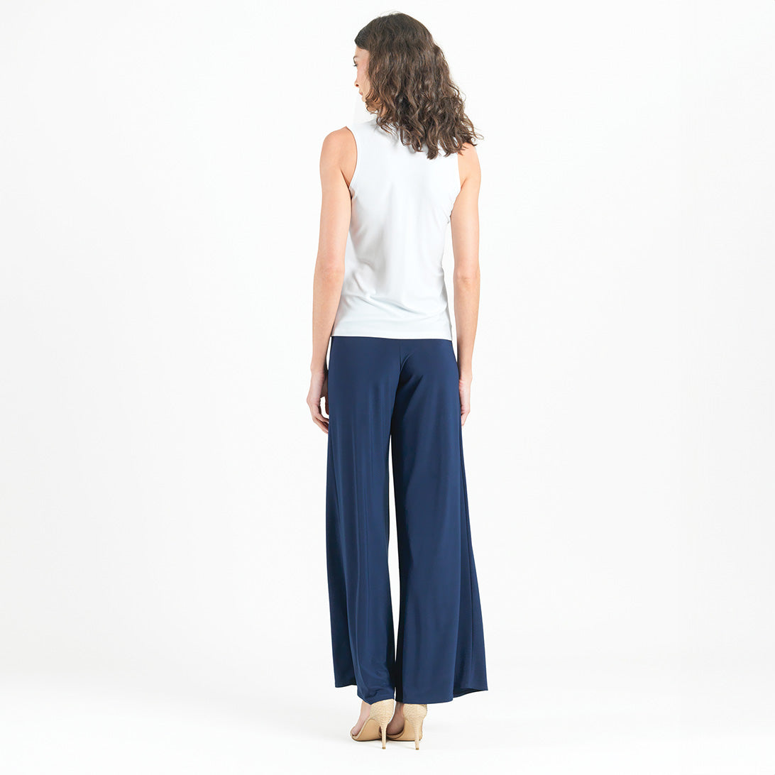 Sleeveless V-Neck Center Front Tie Top - White | Clara Sunwoo