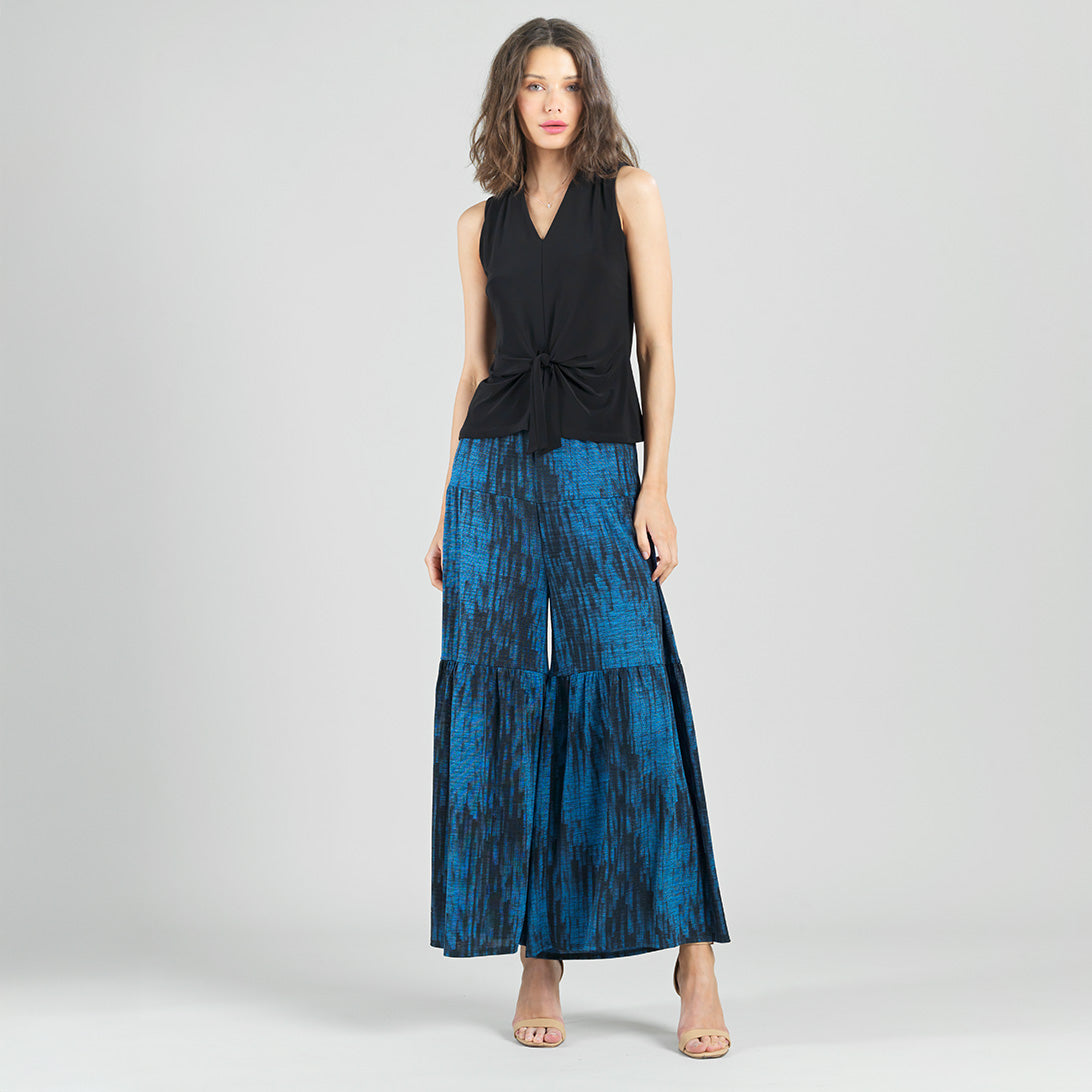 Sleeveless V-Neck Center Front Tie Top - Black | Clara Sunwoo