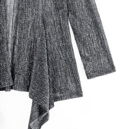 Sheer Shimmer - Drape Tunic Cardigan - Silver - Final Sale | Clara Sunwoo