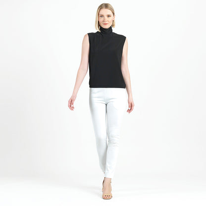 Mock Neck Box Tank - Black - Final Sale | Clara Sunwoo