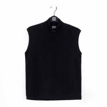 Mock Neck Box Tank - Black - Final Sale | Clara Sunwoo