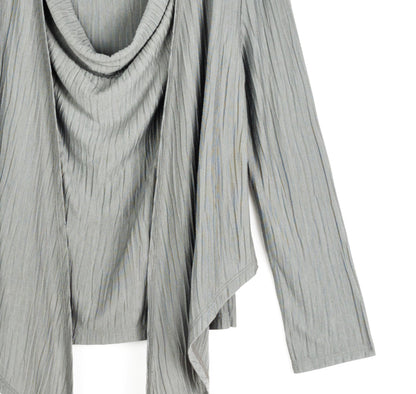 Soft Pleat Knit - 2pc Cardigan & Cowl Tank Twinset - Olive - Final Sale | Clara Sunwoo