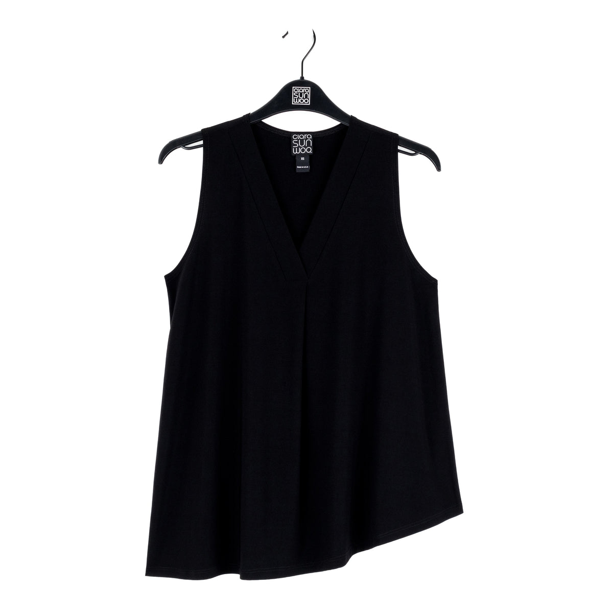 Asymmetrical Tunic Tank - Black - Final Sale | Clara Sunwoo