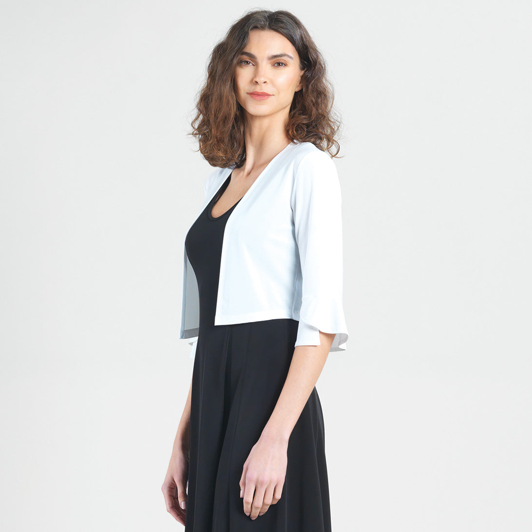 Tulip Cuff Shrug - White - Limited Sizes | Clara Sunwoo