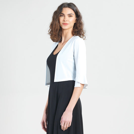 Tulip Cuff Shrug - White - Limited Sizes | Clara Sunwoo