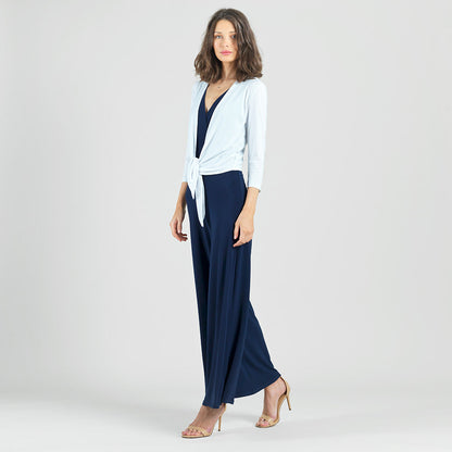Modern Tie Front Cardigan - White | Clara Sunwoo