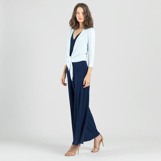 Modern Tie Front Cardigan - White | Clara Sunwoo