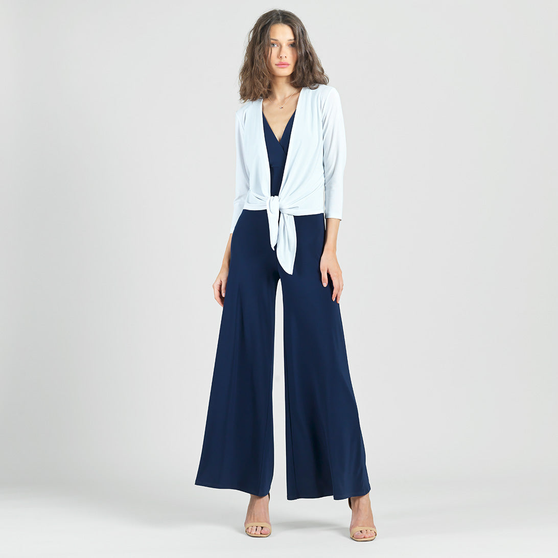 Modern Tie Front Cardigan - White | Clara Sunwoo