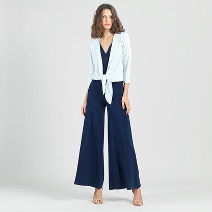 Modern Tie Front Cardigan - White | Clara Sunwoo