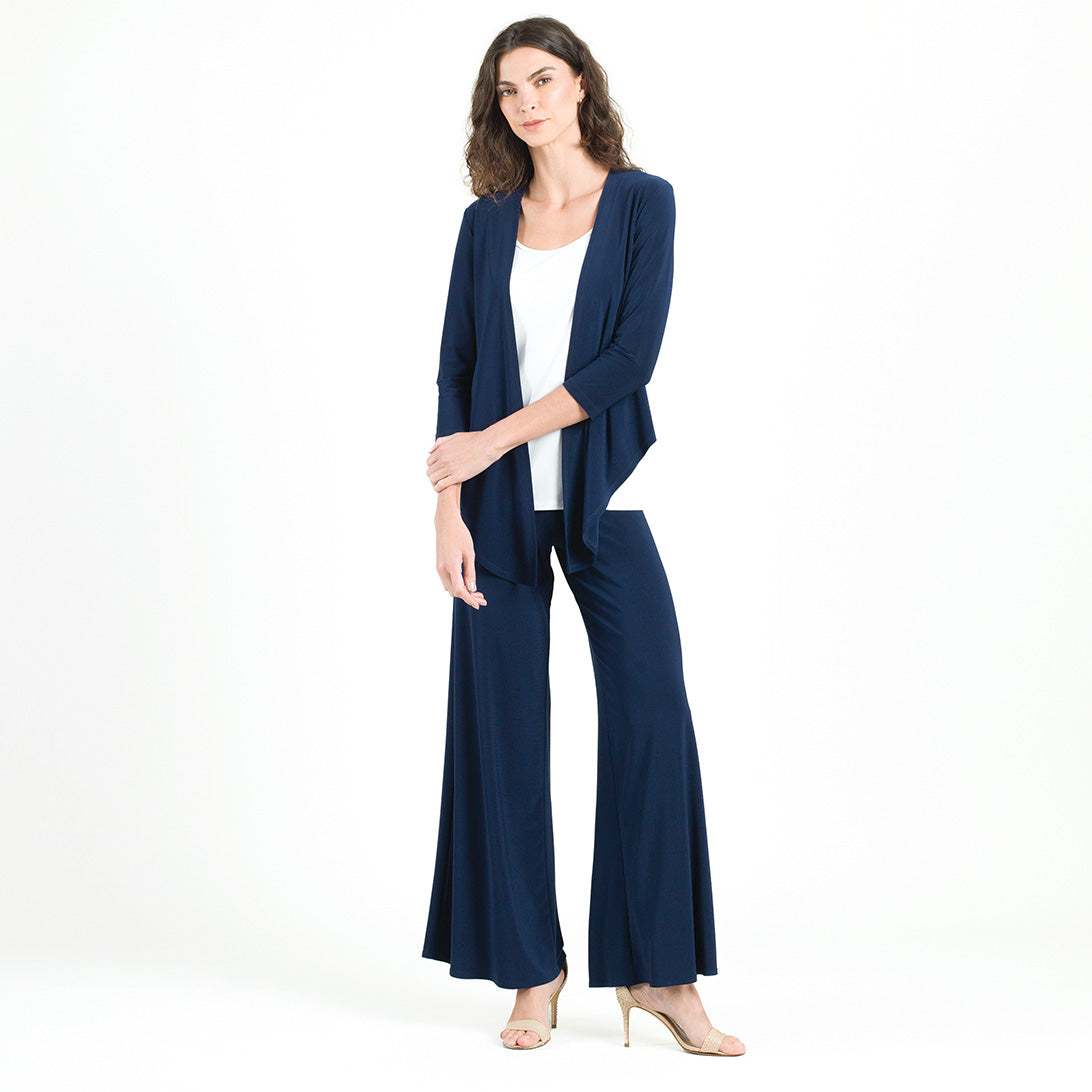 Modern Tie Front Cardigan - Navy | Clara Sunwoo